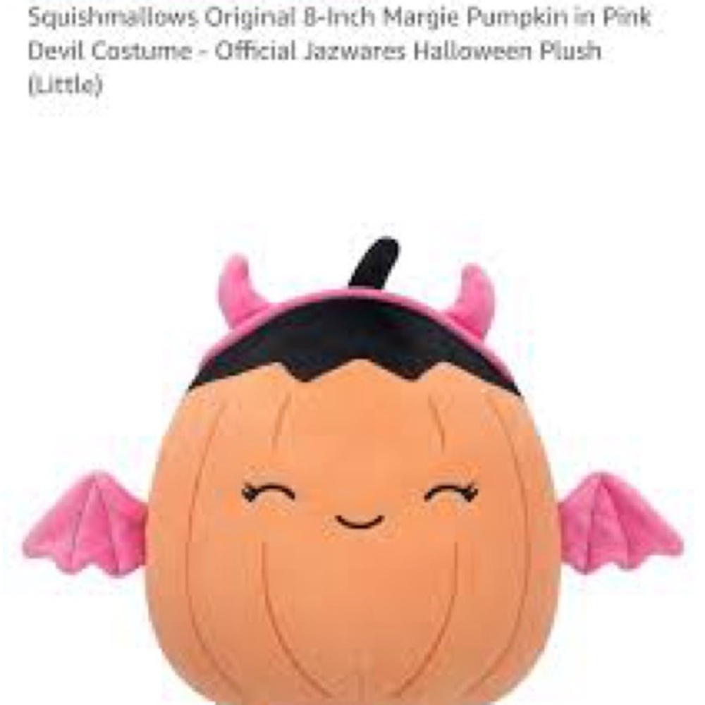 Margie the cute Pumkin Bat w/pink wings Squishmallow
